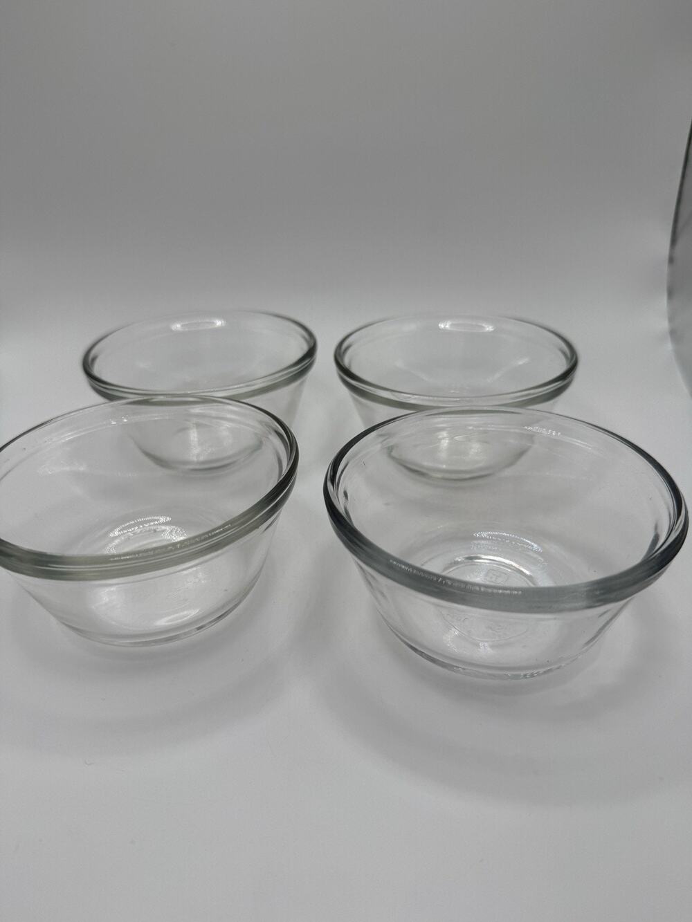 Vintage 80s ANCHOR HOCKING 6 oz 177ml 1034 Clear Glass Custard Cup USA Estate 4